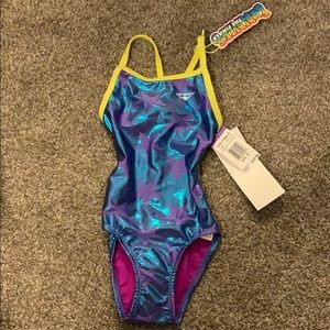 The Finals Girls Astrofoil One Piece Swimsuit NWT